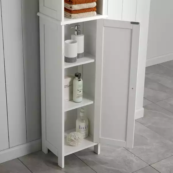 Dunelm Rimini White Tall Cabinet 6 Dunelm Rimini White Tall Cabinet - Image 4
