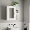 Dunelm Lynton White Compact Bathroom Wall Cabinet