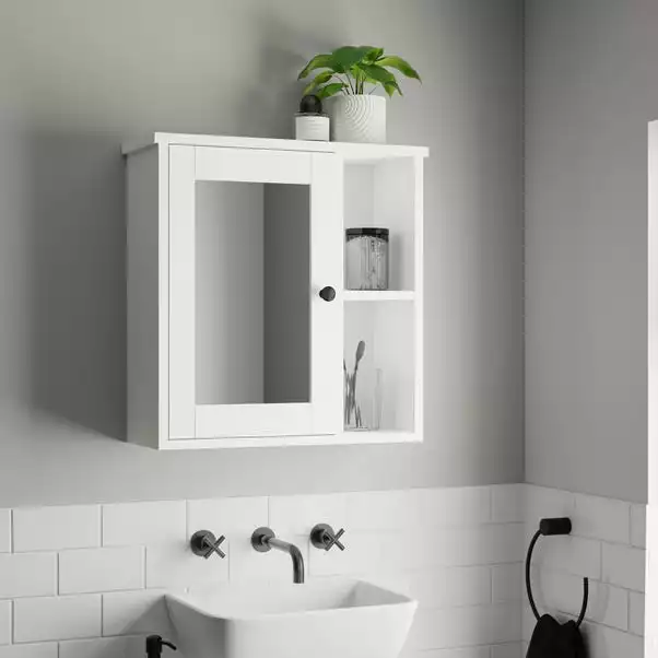 Dunelm Lynton White Compact Bathroom Wall Cabinet 3 Dunelm Lynton White Compact Bathroom Wall Cabinet