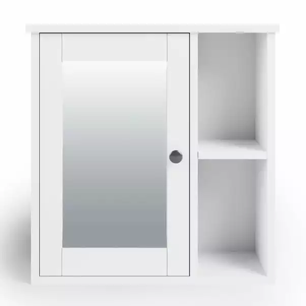 Dunelm Lynton White Compact Bathroom Wall Cabinet 5 Dunelm Lynton White Compact Bathroom Wall Cabinet - Image 3