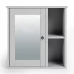 Dunelm Lynton Grey Compact Bathroom Wall Cabinet - 30765923 alt02