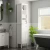 Dunelm Lynton White Compact Bathroom Tall Unit - 30765926