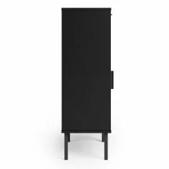 Dunelm Winslow Medium Cabinet Black Rattan - 30766710 alt03