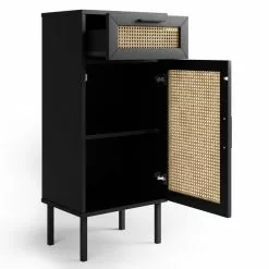 Dunelm Winslow Medium Cabinet Black Rattan - 30766710 alt04