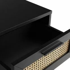 Dunelm Winslow Medium Cabinet Black Rattan - 30766710 alt05