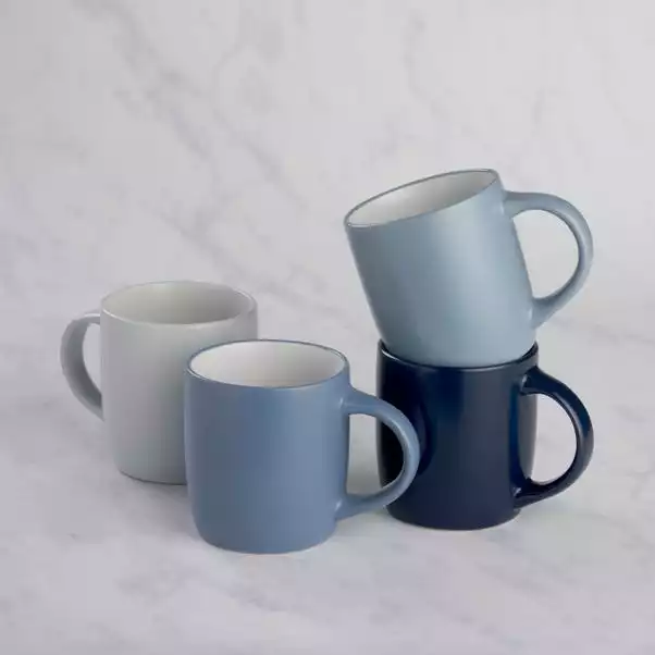 Dunelm Set Of 4 Blues Mug 3 Dunelm Set Of 4 Blues Mug
