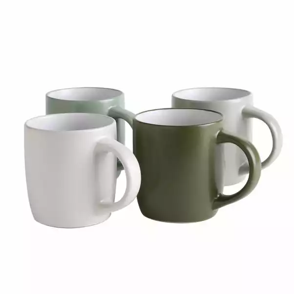 Dunelm Set Of 4 Green Mugs 4 Dunelm Set Of 4 Green Mugs - Image 2
