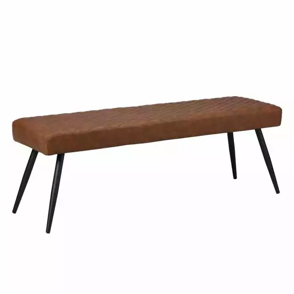 Dunelm Montreal Faux Leather Dining Bench 4 Dunelm Montreal Faux Leather Dining Bench - Image 2