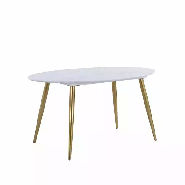 Dunelm Kendall Marble Effect Oval Dining Table 5 Dunelm Kendall Marble Effect Oval Dining Table - Image 3