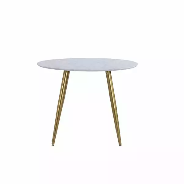 Dunelm Kendall Faux Marble Round Dining Table 4 Dunelm Kendall Faux Marble Round Dining Table - Image 2