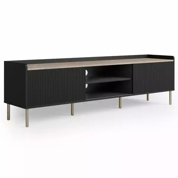 Dunelm Georgi Extra Wide TV Unit Black 4 Dunelm Georgi Extra Wide TV Unit Black - Image 2