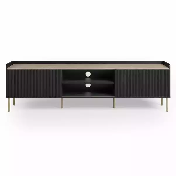 Dunelm Georgi Extra Wide TV Unit Black 5 Dunelm Georgi Extra Wide TV Unit Black - Image 3