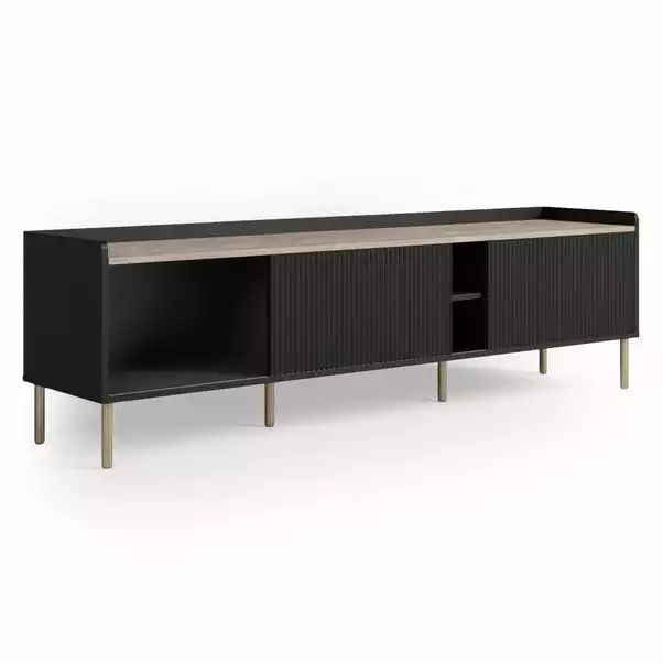 Dunelm Georgi Extra Wide TV Unit Black 7 Dunelm Georgi Extra Wide TV Unit Black - Image 5
