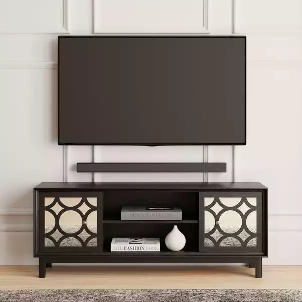 Dunelm Delphi Black TV Unit 3 Dunelm Delphi Black TV Unit