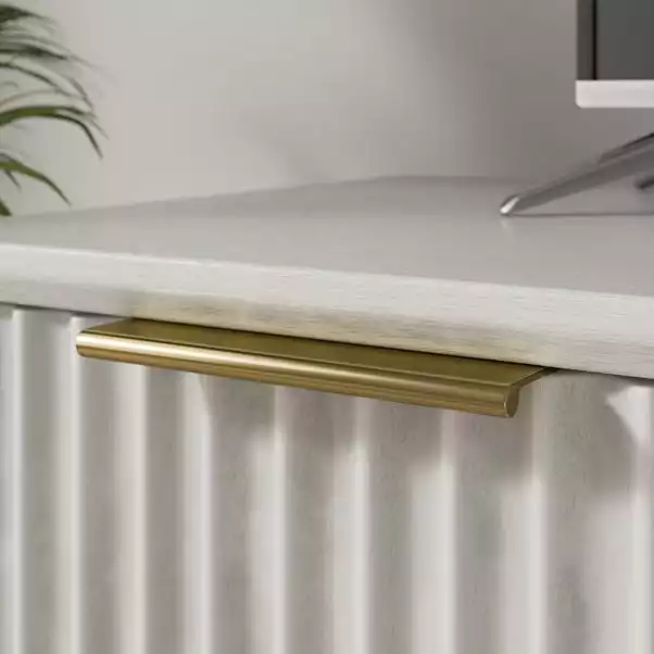 Dunelm Neena TV Unit, White Wash Acacia Wood 7 Dunelm Neena TV Unit, White Wash Acacia Wood - Image 5