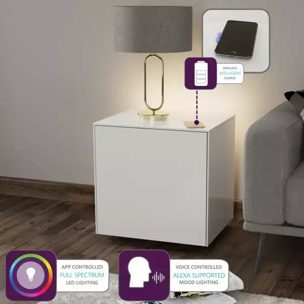 Frank Olsen Furniture Intel LED 1 Door Lamp Table 4 Frank Olsen Furniture Intel LED 1 Door Lamp Table - Image 2