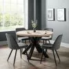 Julian Bowen Berwick Round Dining Table Oak - 30794139