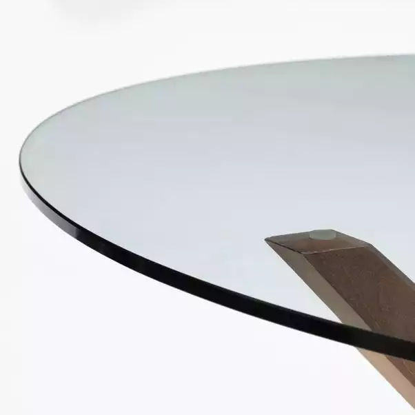 Julian Bowen Chelsea Small Round Glass Dining Table With 4 Cayman Dining Chairs 5 Julian Bowen Chelsea Small Round Glass Dining Table With 4 Cayman Dining Chairs - Image 3