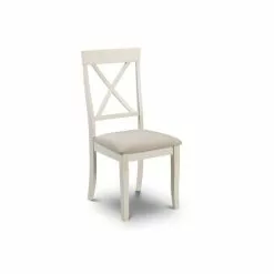 Julian Bowen Davenport Rectangular Dining Table With 4 Dining Chairs Ivory With Oak - 30794218 alt02