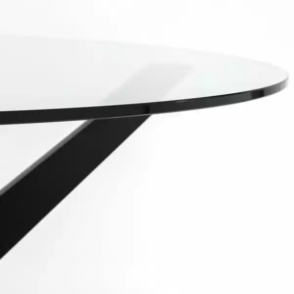 Julian Bowen Hayden Round Glass Dining Table 7 Julian Bowen Hayden Round Glass Dining Table - Image 5
