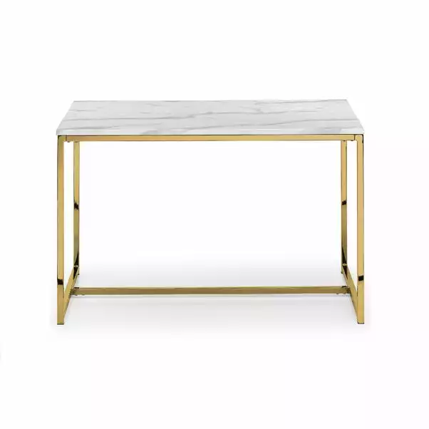 Julian Bowen Scala Rectangular Dining Table Gold 4 Julian Bowen Scala Rectangular Dining Table Gold - Image 2