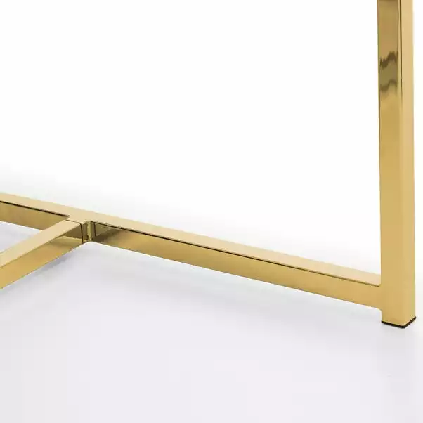 Julian Bowen Scala Rectangular Dining Table Gold 7 Julian Bowen Scala Rectangular Dining Table Gold - Image 5