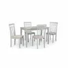 Julian Bowen Taku Rectangular Grey Dining Table With 4 Coast Grey Chairs
