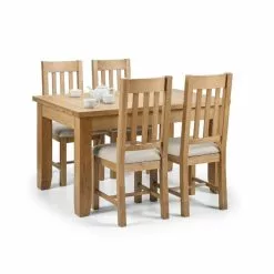 Julian Bowen Astoria Extendable Dining Table Light Oak - 30794571 alt04