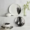 Dunelm Abstract Brushstroke 12 Piece Dinner Set - 30794664