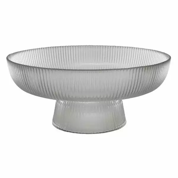 Dunelm Ribbed Glass Serve Bowl 3 Dunelm Ribbed Glass Serve Bowl