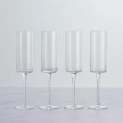 Dunelm Set Of 4 Montreal Flute Glasses
