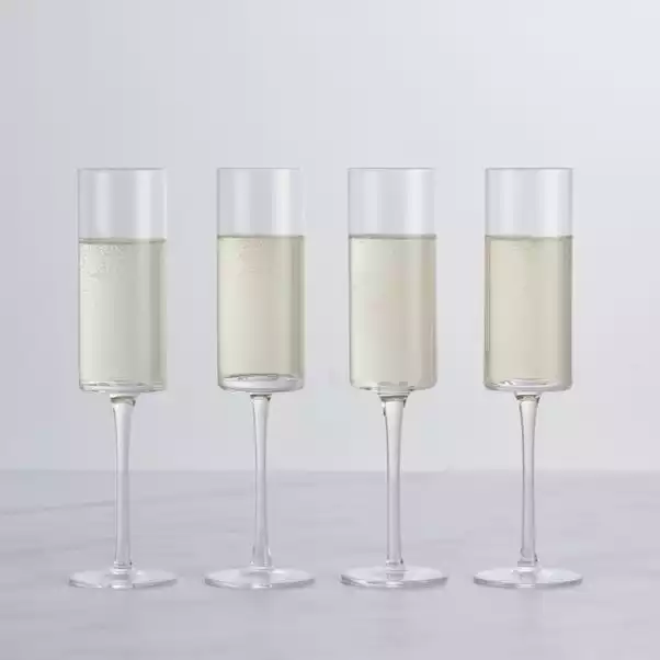 Dunelm Set Of 4 Montreal Flute Glasses 4 Dunelm Set Of 4 Montreal Flute Glasses - Image 2