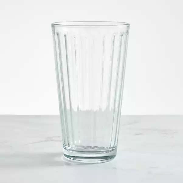 Dunelm Clear Ribbed Highball 3 Dunelm Clear Ribbed Highball