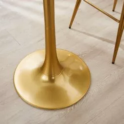 Dunelm Silas White Faux Marble Bar Table Gold 9 Dunelm Silas White Faux Marble Bar Table Gold - 30802254 alt02