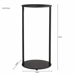 Dunelm Cole Side Table With LED Light Black - 30802415 alt05