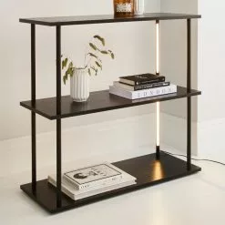 Dunelm Cole Console Table With LED Light Black