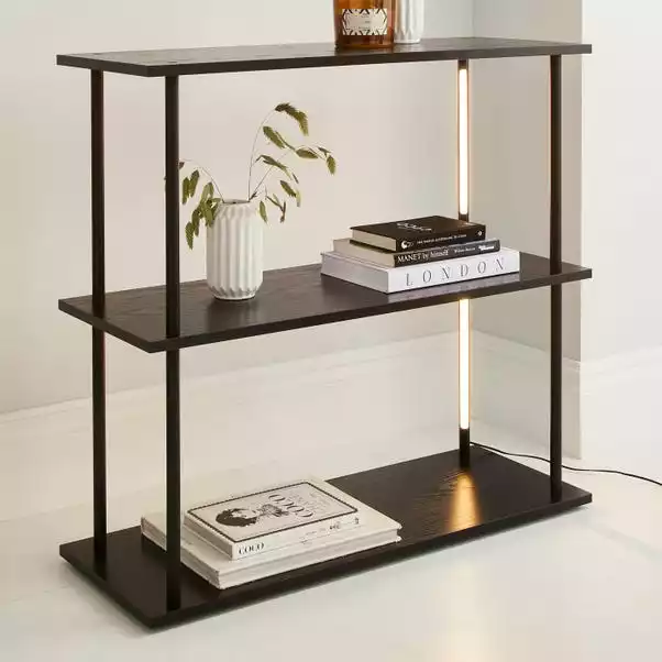 Dunelm Cole Console Table With LED Light Black 3 Dunelm Cole Console Table With LED Light Black