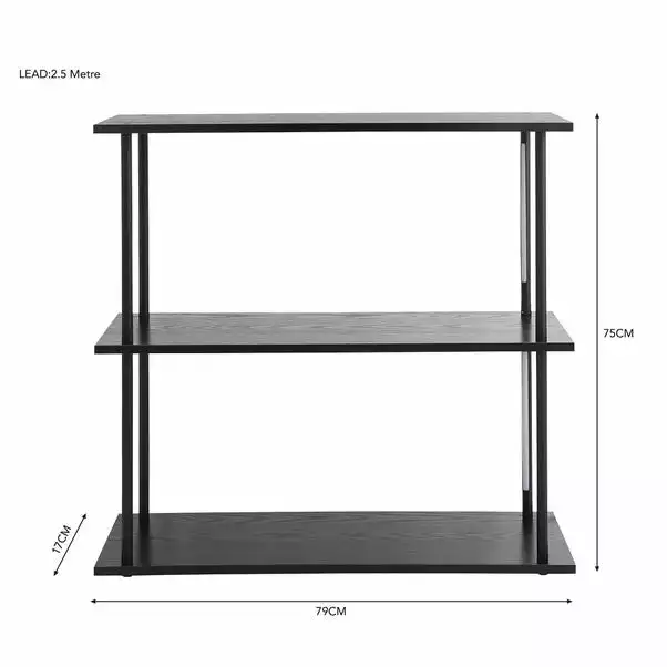 Dunelm Cole Console Table With LED Light Black 7 Dunelm Cole Console Table With LED Light Black - Image 5