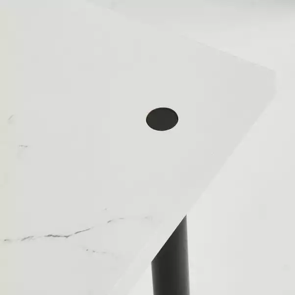 Dunelm Aiko Console Table With 2 LED Lights Black And Faux Marble 5 Dunelm Aiko Console Table With 2 LED Lights Black And Faux Marble - Image 3