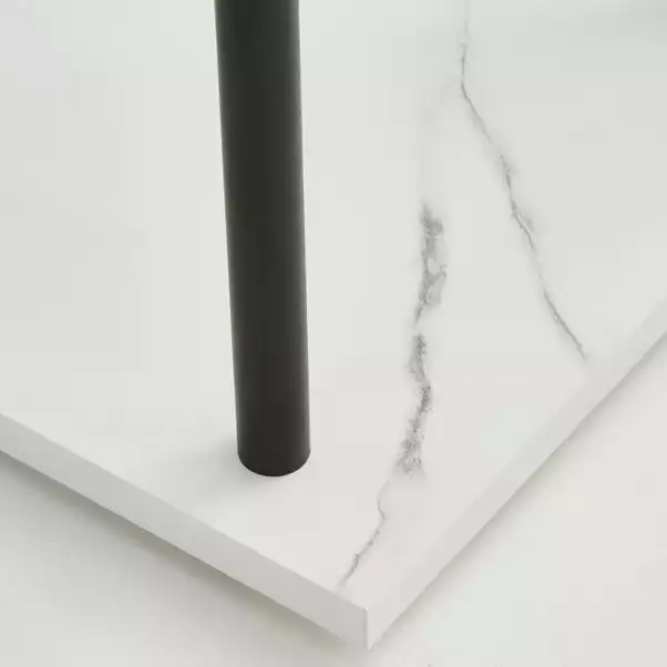 Dunelm Aiko Console Table With 2 LED Lights Black And Faux Marble 6 Dunelm Aiko Console Table With 2 LED Lights Black And Faux Marble - Image 4