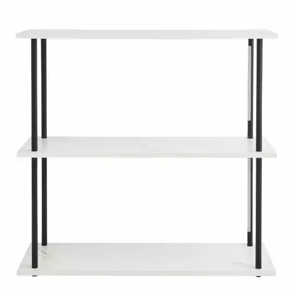 Dunelm Aiko Console Table With 2 LED Lights Black And Faux Marble 7 Dunelm Aiko Console Table With 2 LED Lights Black And Faux Marble - Image 5