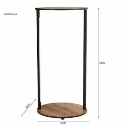 Dunelm Fulton Side Table With LED Lights Rustic Pine 13 Dunelm Fulton Side Table With LED Lights Rustic Pine - 30802439 alt05