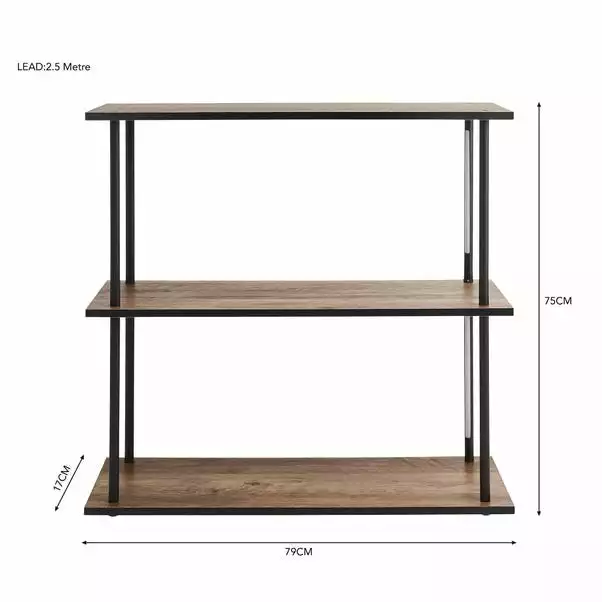 Dunelm Fulton Console Table With LED Lights Rustic Pine 8 Dunelm Fulton Console Table With LED Lights Rustic Pine - Image 6