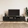 Dunelm Fulton Black Extra Wide TV Unit
