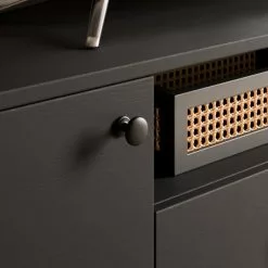 Dunelm Fulton Black Extra Wide TV Unit - 30803125 alt04