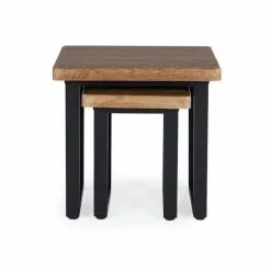 Dunelm Freddie Rustic Wood Effect Nest Of Tables - 30809247 alt03