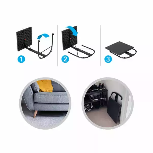 AVF Portable Laptop Side Table, Black 6 AVF Portable Laptop Side Table, Black - Image 4