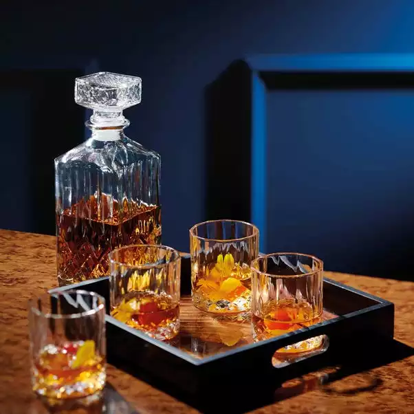 BarCraft Barcraft Cut Glass Effect Decanter Set 900ml 4 BarCraft Barcraft Cut Glass Effect Decanter Set 900ml - Image 2