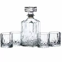 BarCraft Barcraft Cut Glass Effect Decanter Set 900ml 10 BarCraft Barcraft Cut Glass Effect Decanter Set 900ml - 30816893 alt03