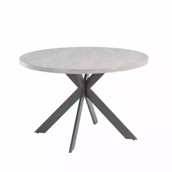 Dunelm Rimini Round 4 Seater Dining Table Light Grey 4 Dunelm Rimini Round 4 Seater Dining Table Light Grey - Image 2